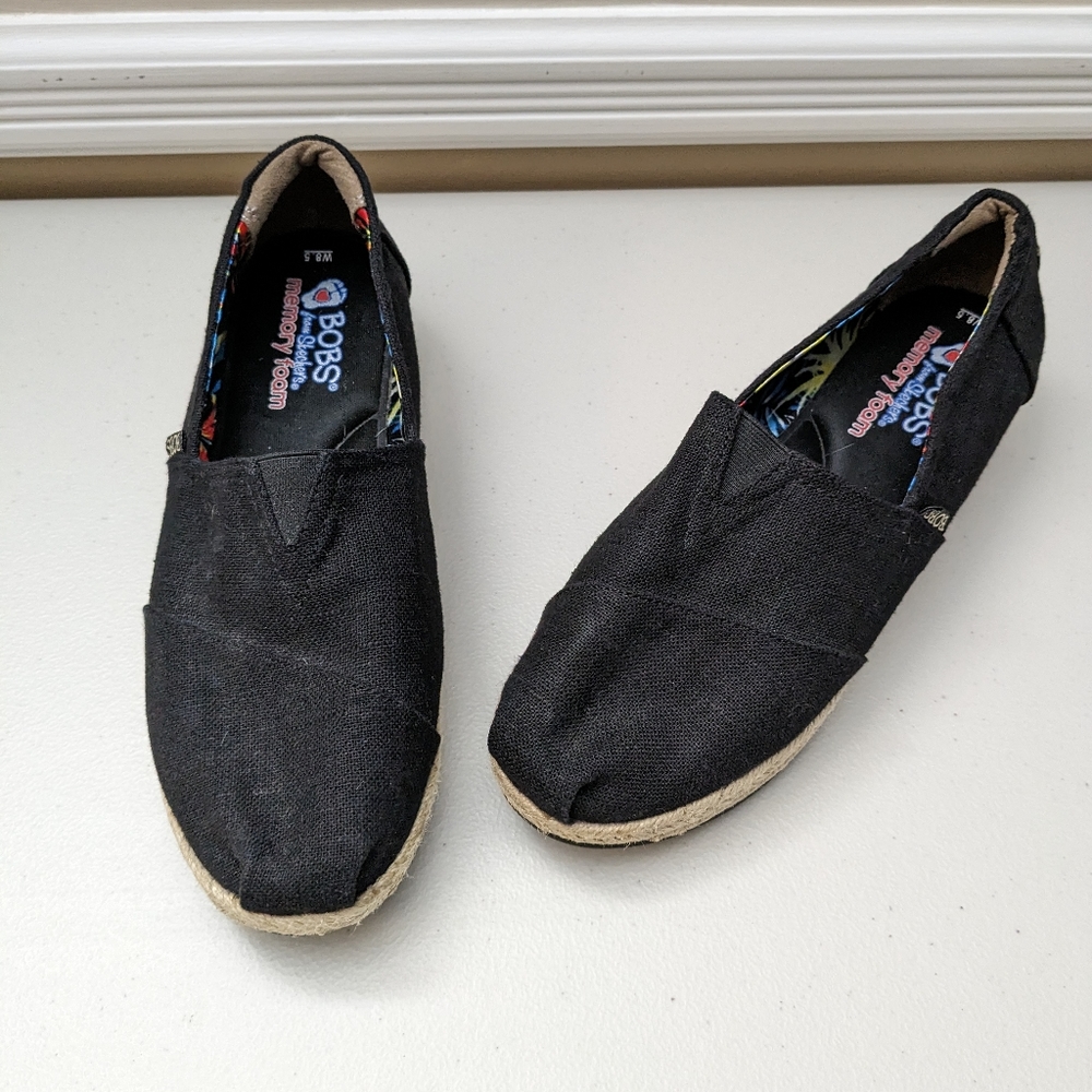 Bob's from SKECHERS memory foam espadrilles. Canvas upper. Women's size 8.5